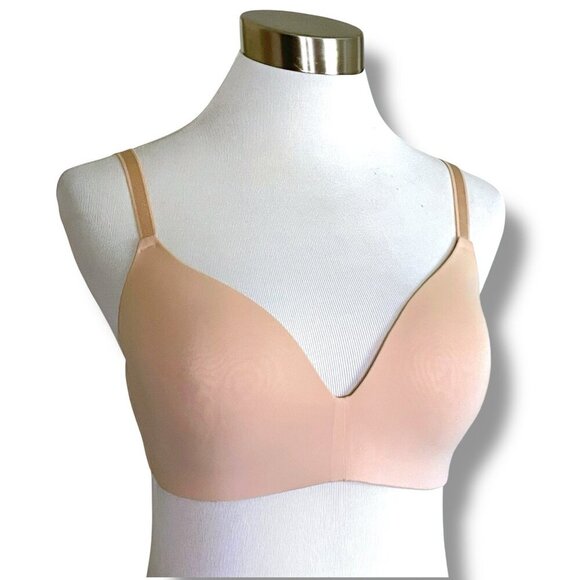 Auden 34D Bra Tan Nude Bliss Wire Free Lightly Lined Seamless Multi Way Straps - Picture 1 of 7